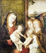 Madonna and Child with two angels